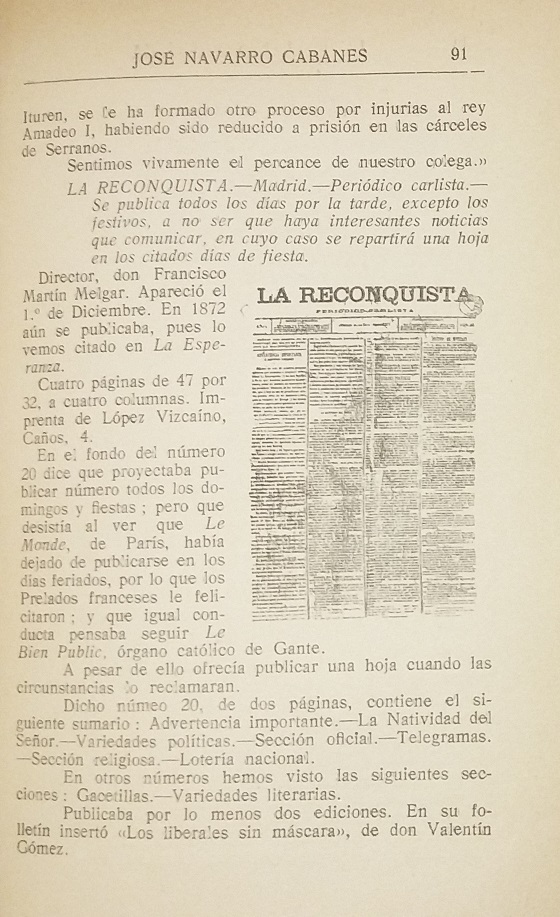 Apuntes bibliográficos de la Prensa carlista