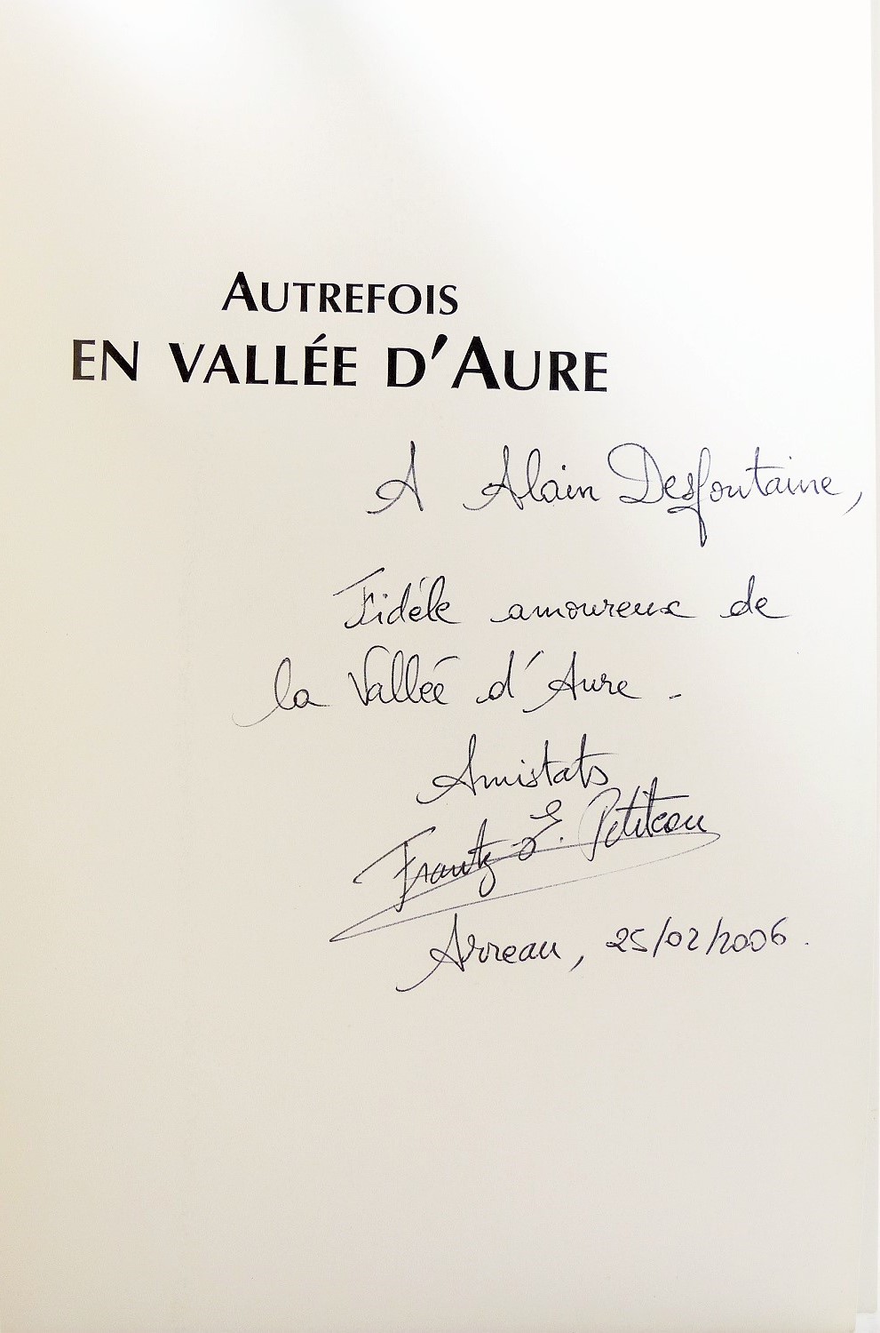 Autrefois en vallée d' Aure