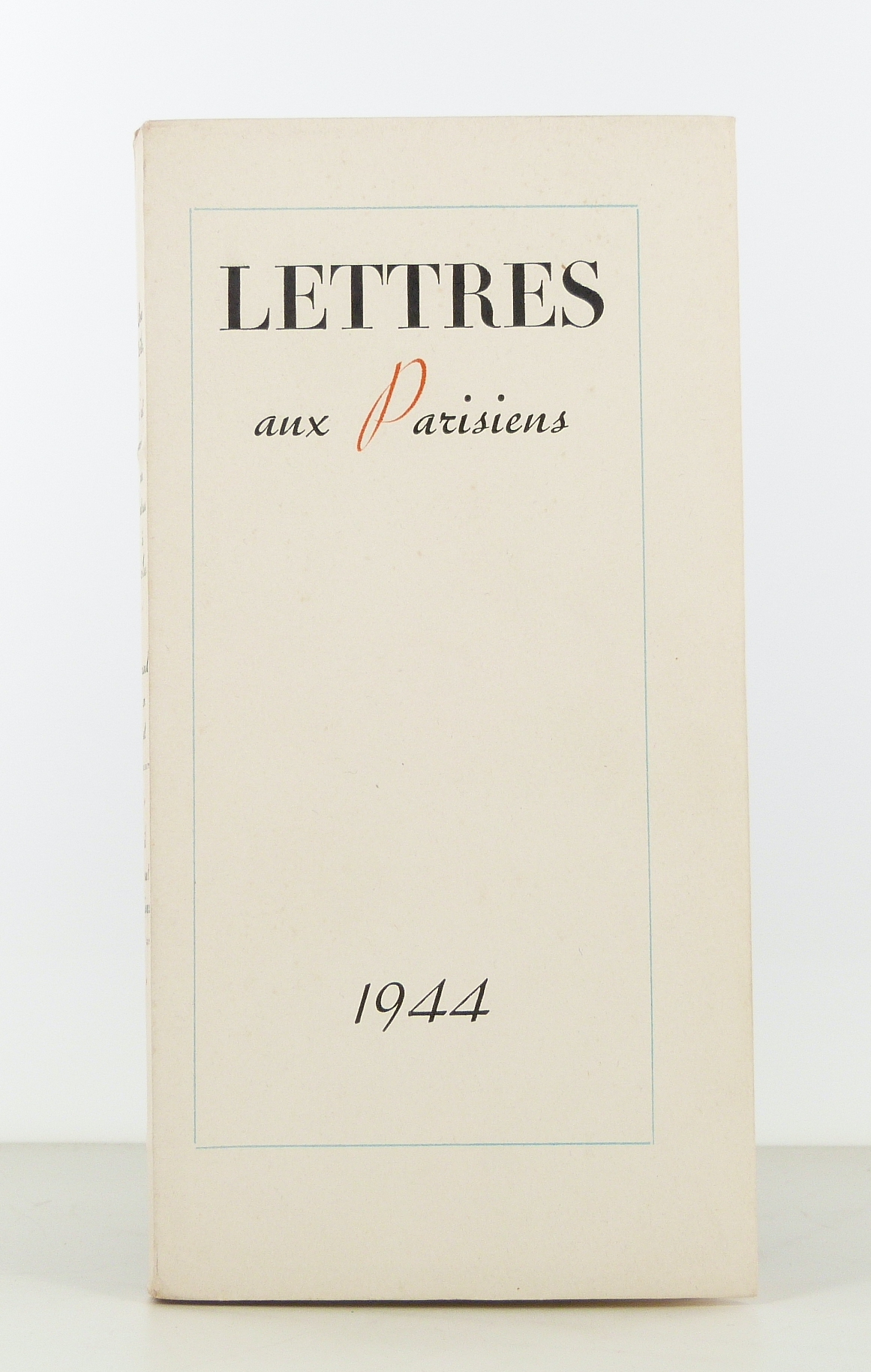 Lettres aux Parisiens