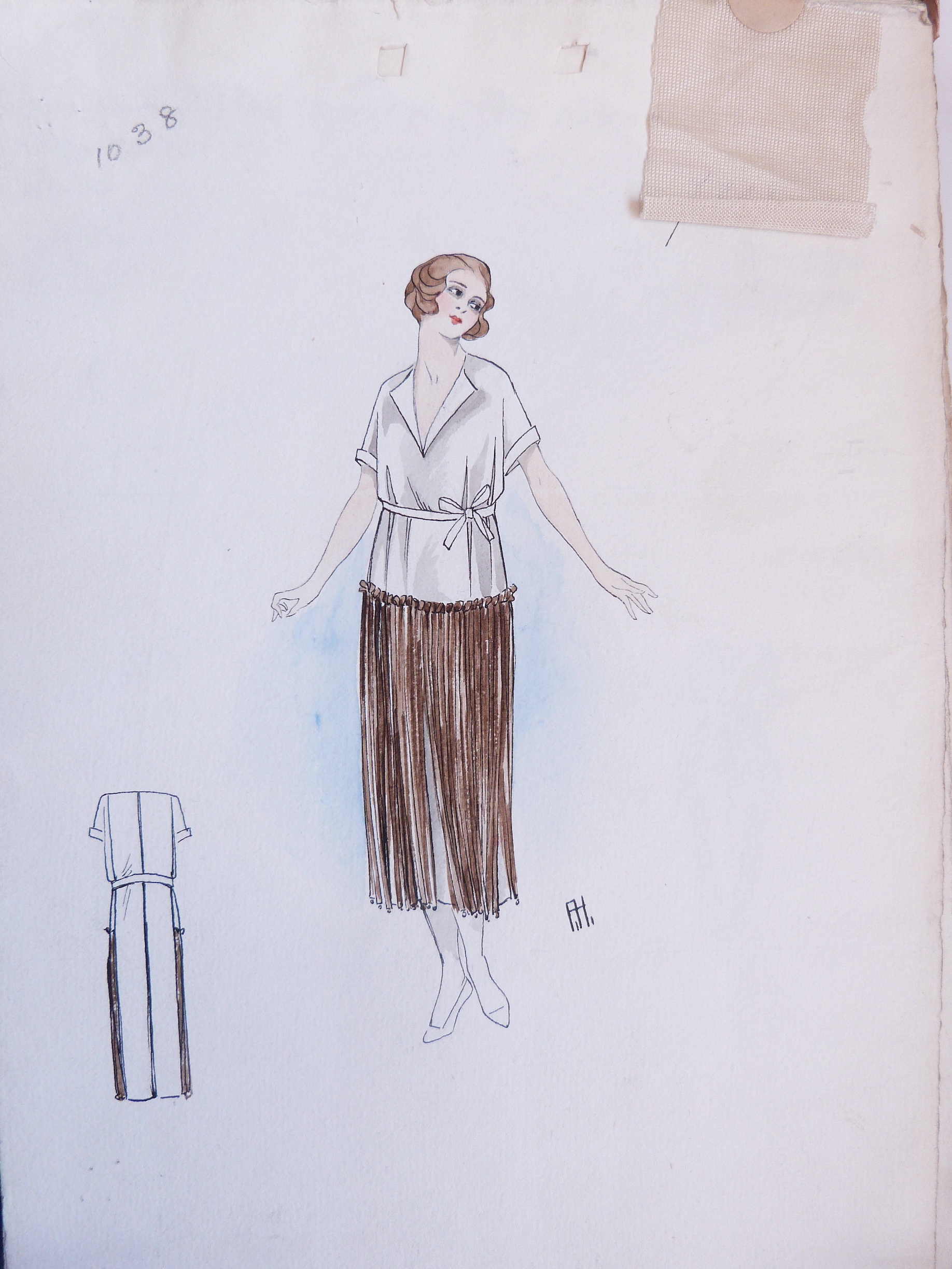 Dessins originaux de mode des Années Folles