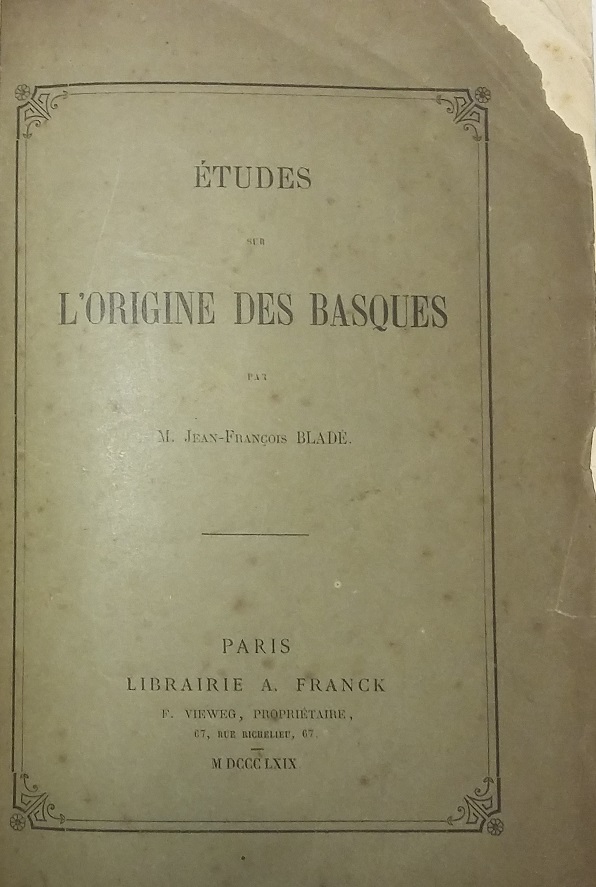 Études sur l'origine des Basques