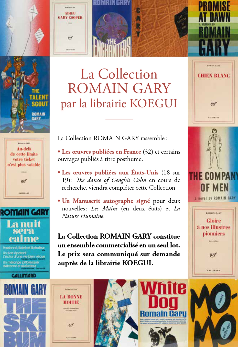 LA COLLECTION ROMAIN GARY