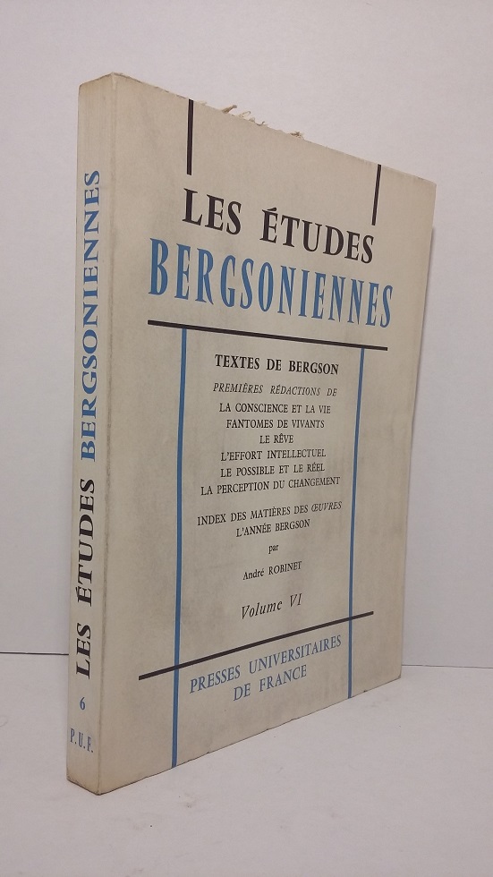 les études bergsoniennes