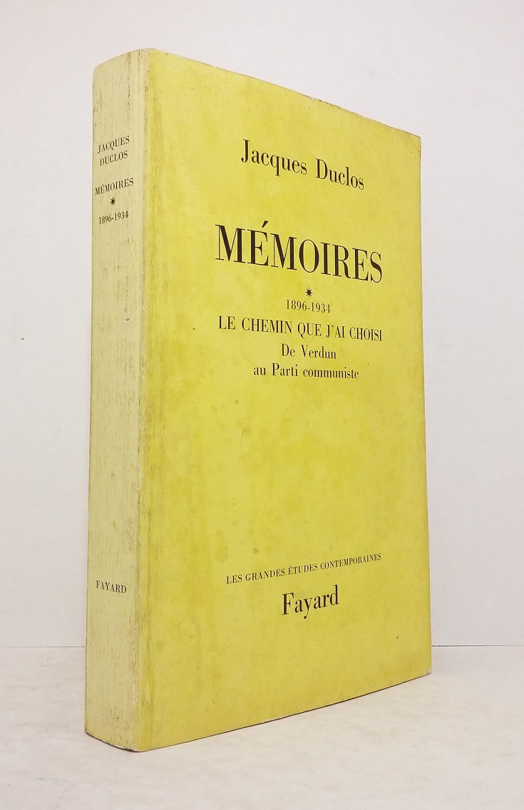 Mémoires, tome I (1896-1934)