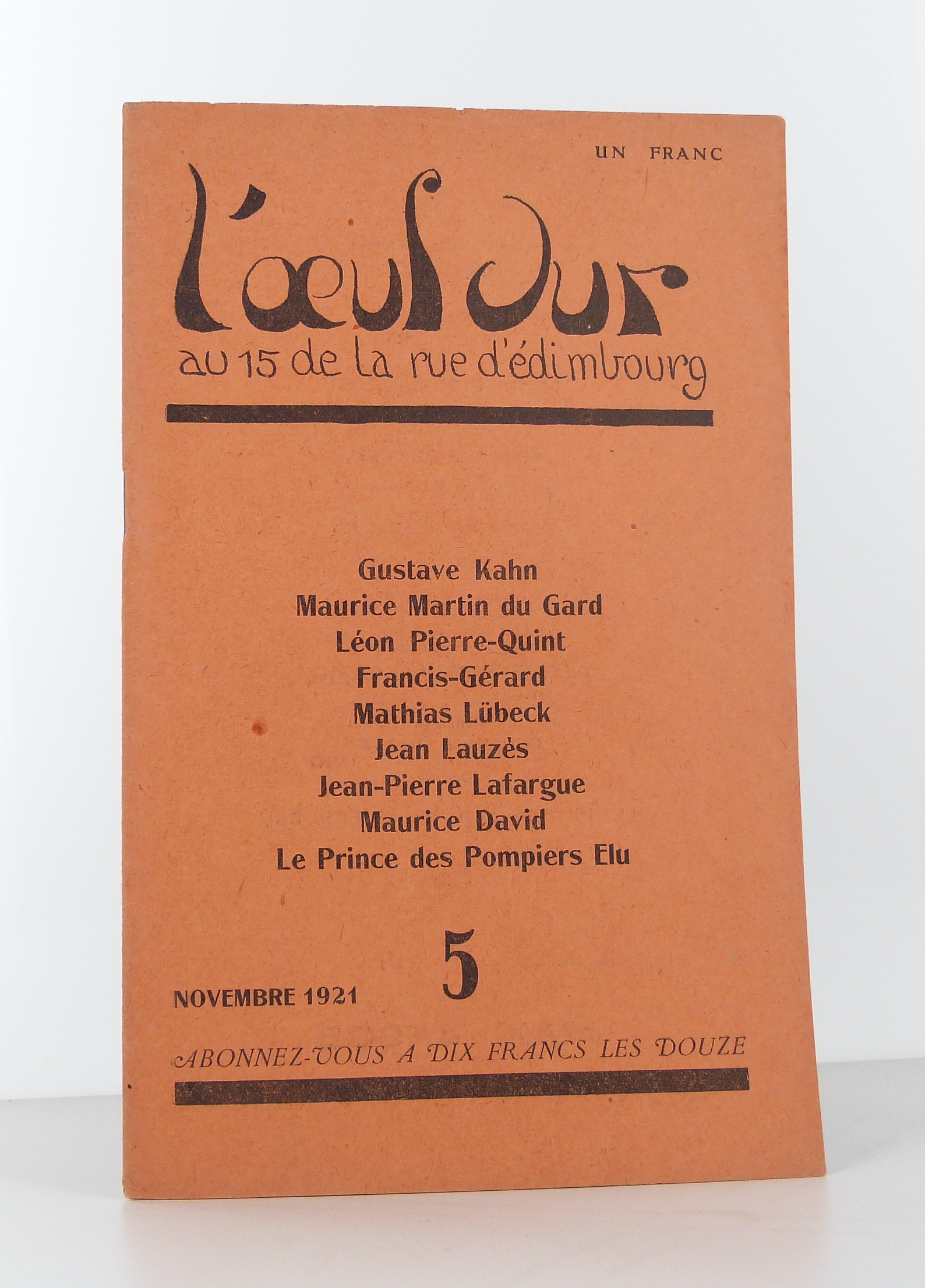 L'Oeuf dur, n°5 / Novembre 1921