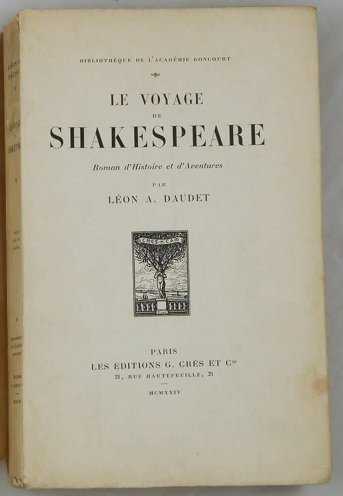 Le voyage de Shakespeare. Roman d'Histoire et d'Aventures.