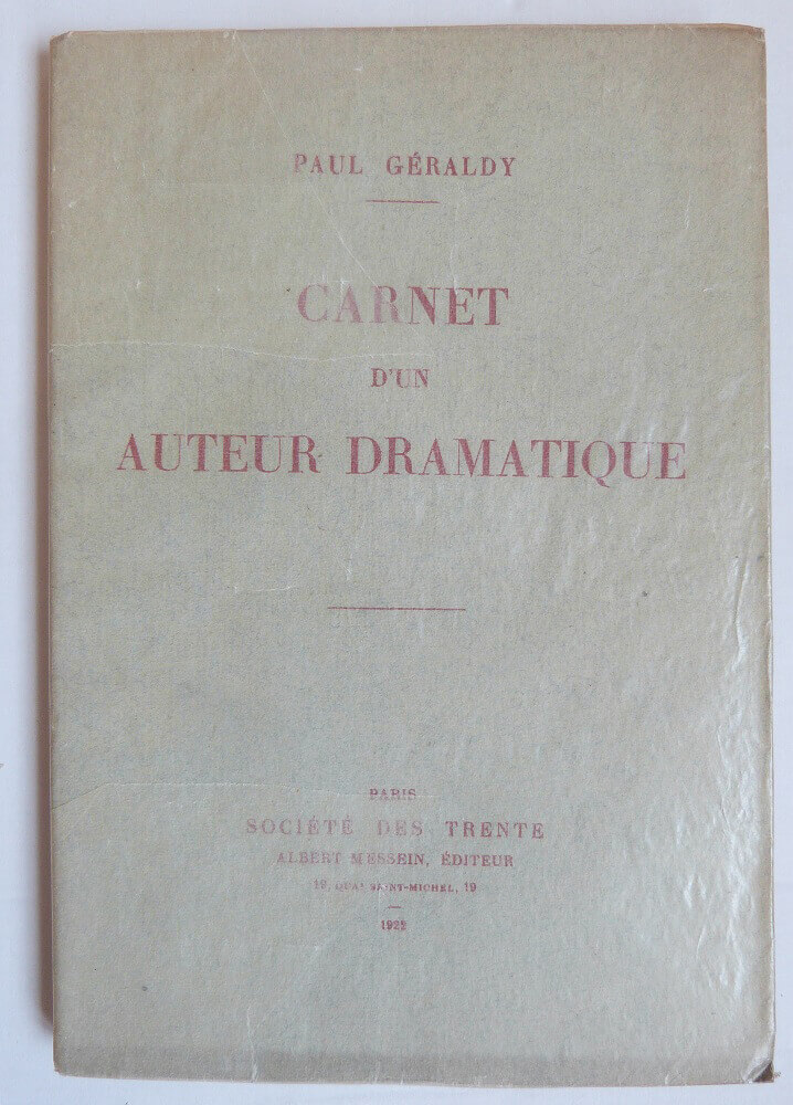 Carnet d'un auteur dramatique