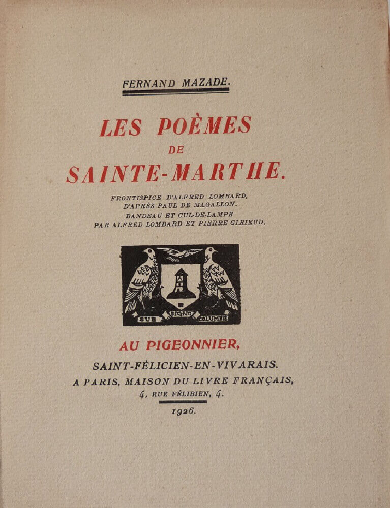 Les Poèmes de Sainte-Marthe