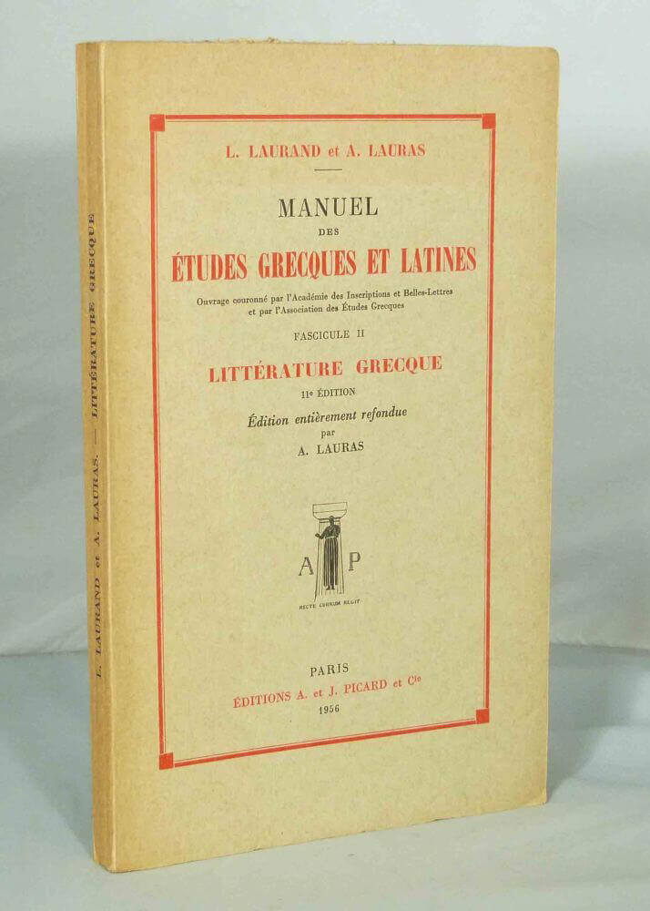 Manuel des études grecques et latines. 