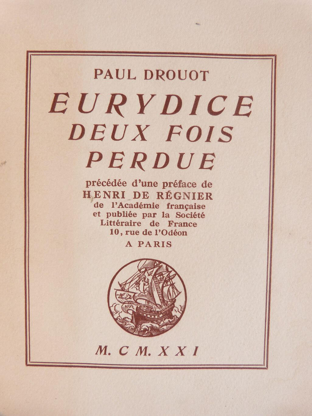 Eurydice deux fois perdue