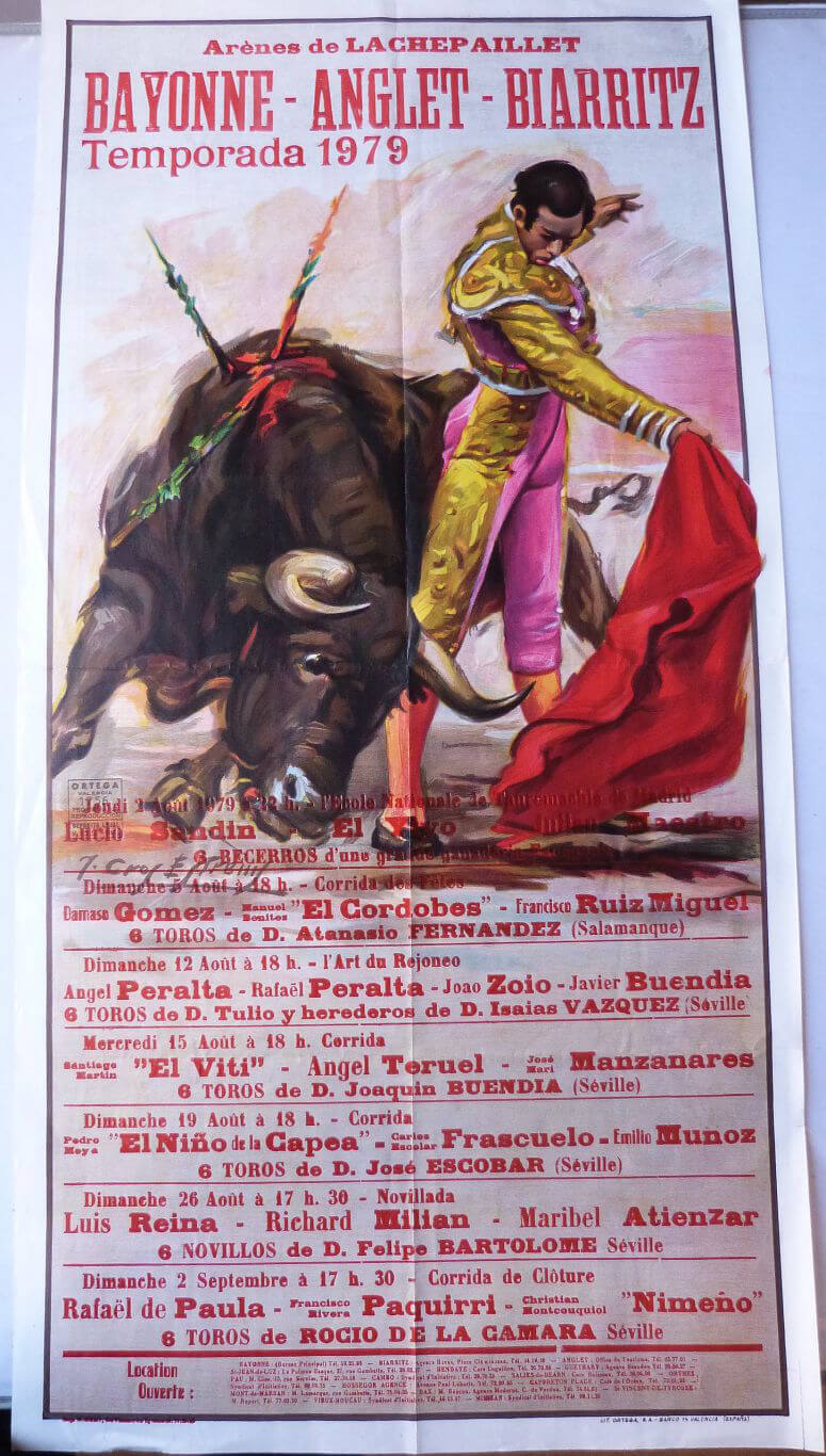 Affiche de tauromachie 1979