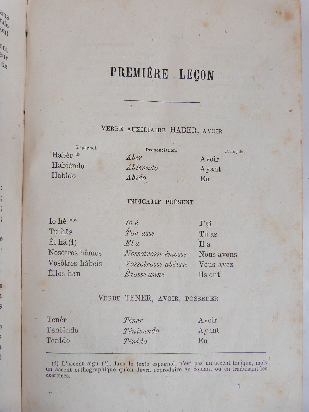 Méthode Sanderson appliquée à la langue espagnole