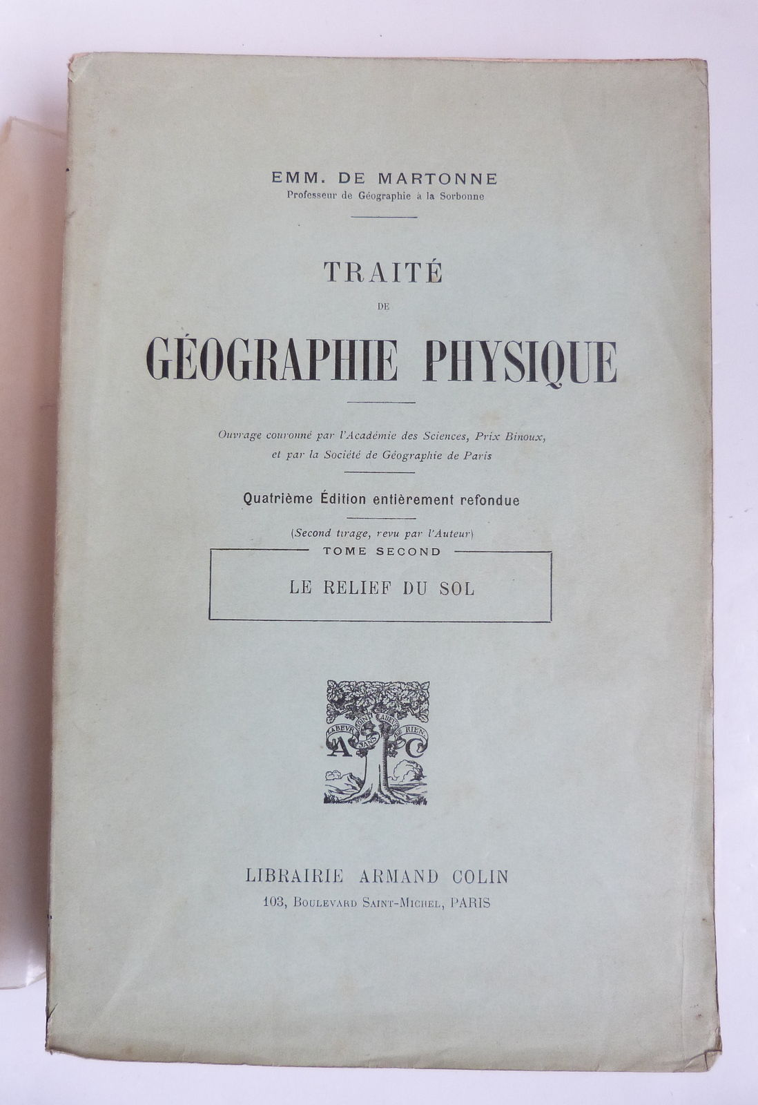 Traité de géographie physique. Tome 2.