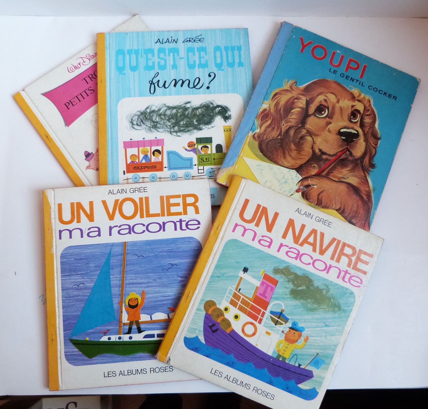 Lot de 5 livres de la collection "Les albums roses"