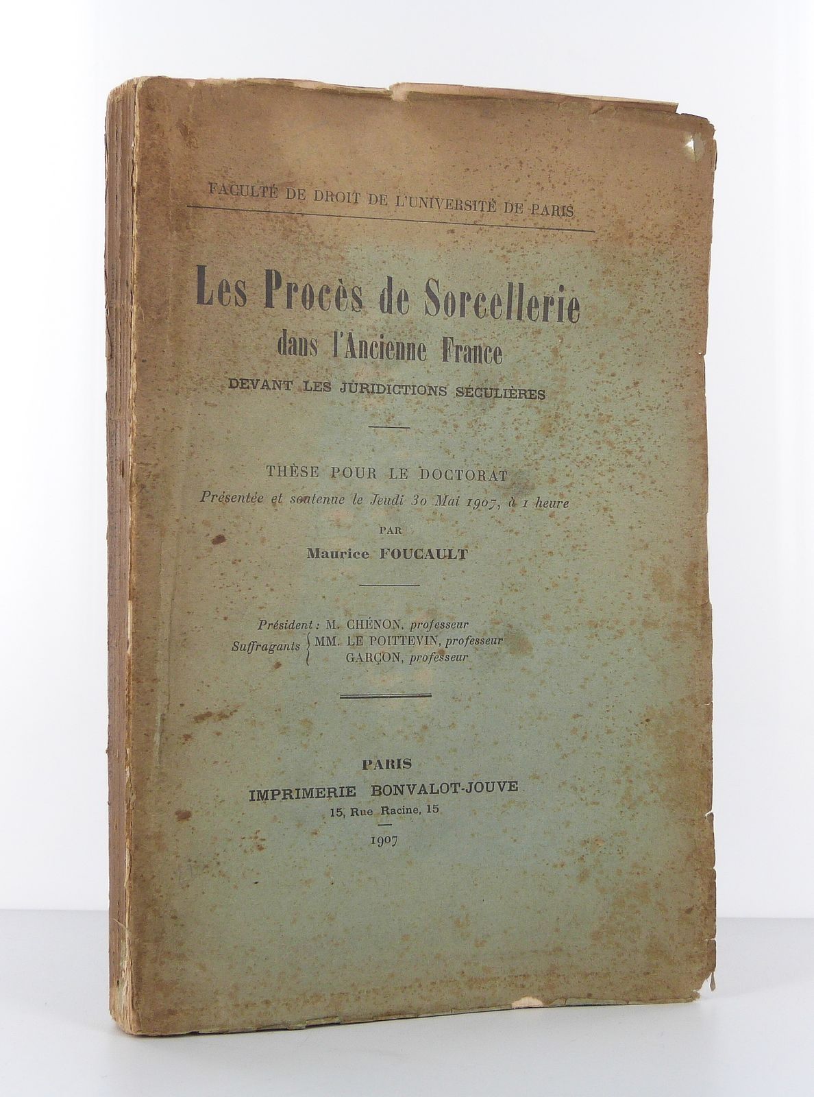 Les procès de sorcellerie dans l'ancienne France devant les juridictions séculières. Thèse de Doctorat