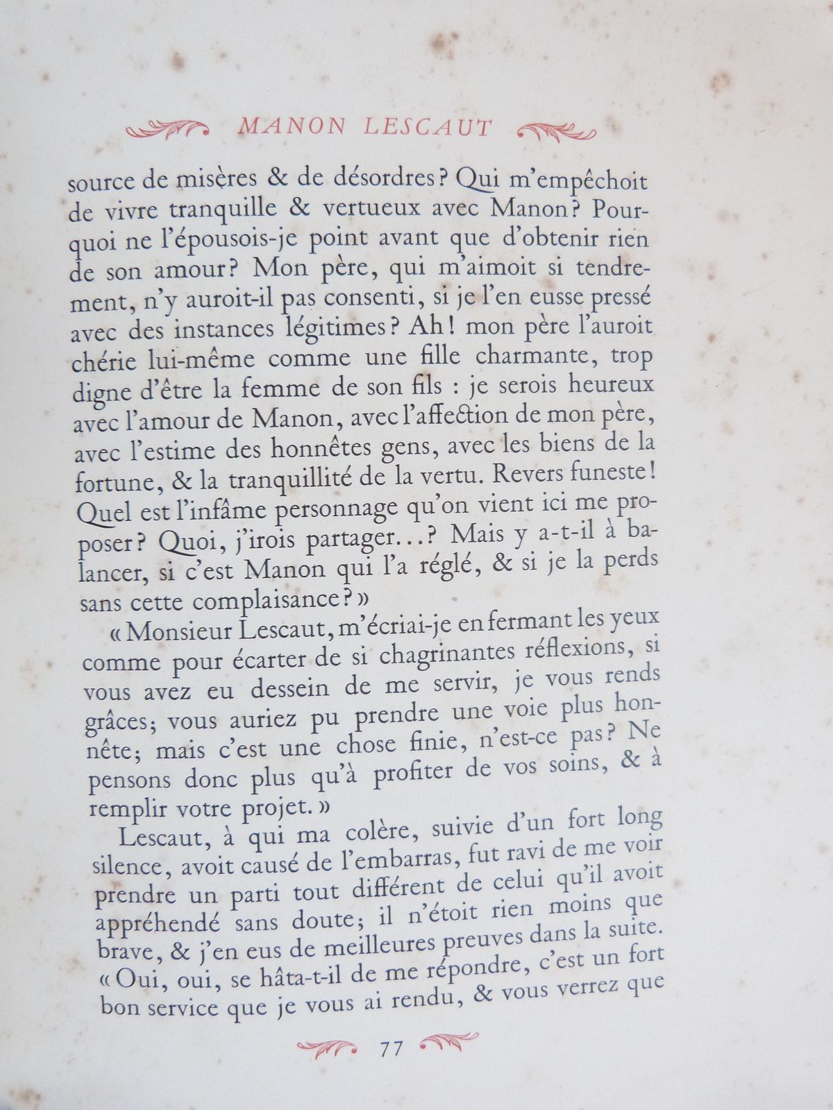 Histoire du chevalier des Grieux et de Manon Lescaut