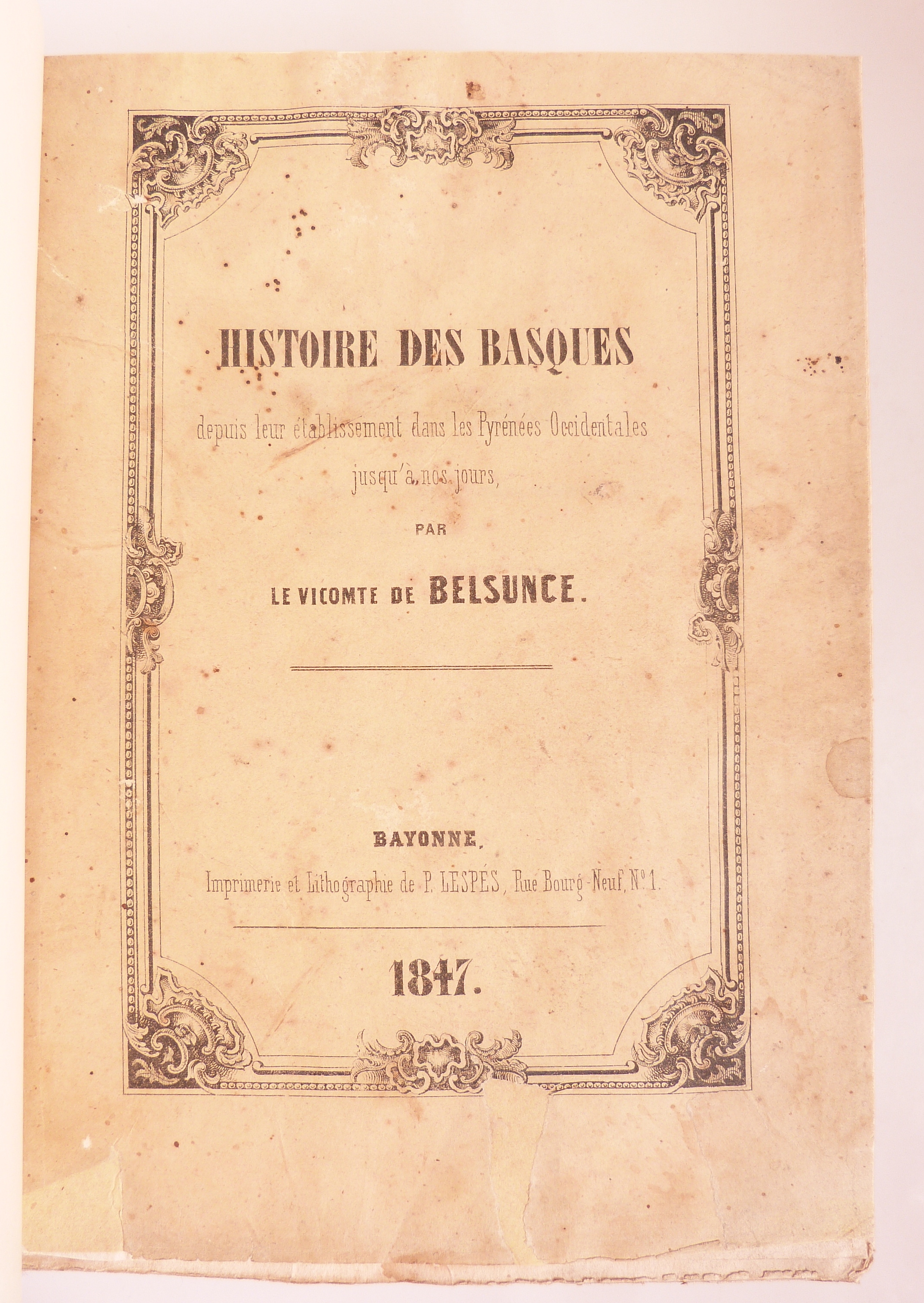 Histoire primitive des Euskeriens-Basques, langues, poésie, meurs et caractère de ce peuple.