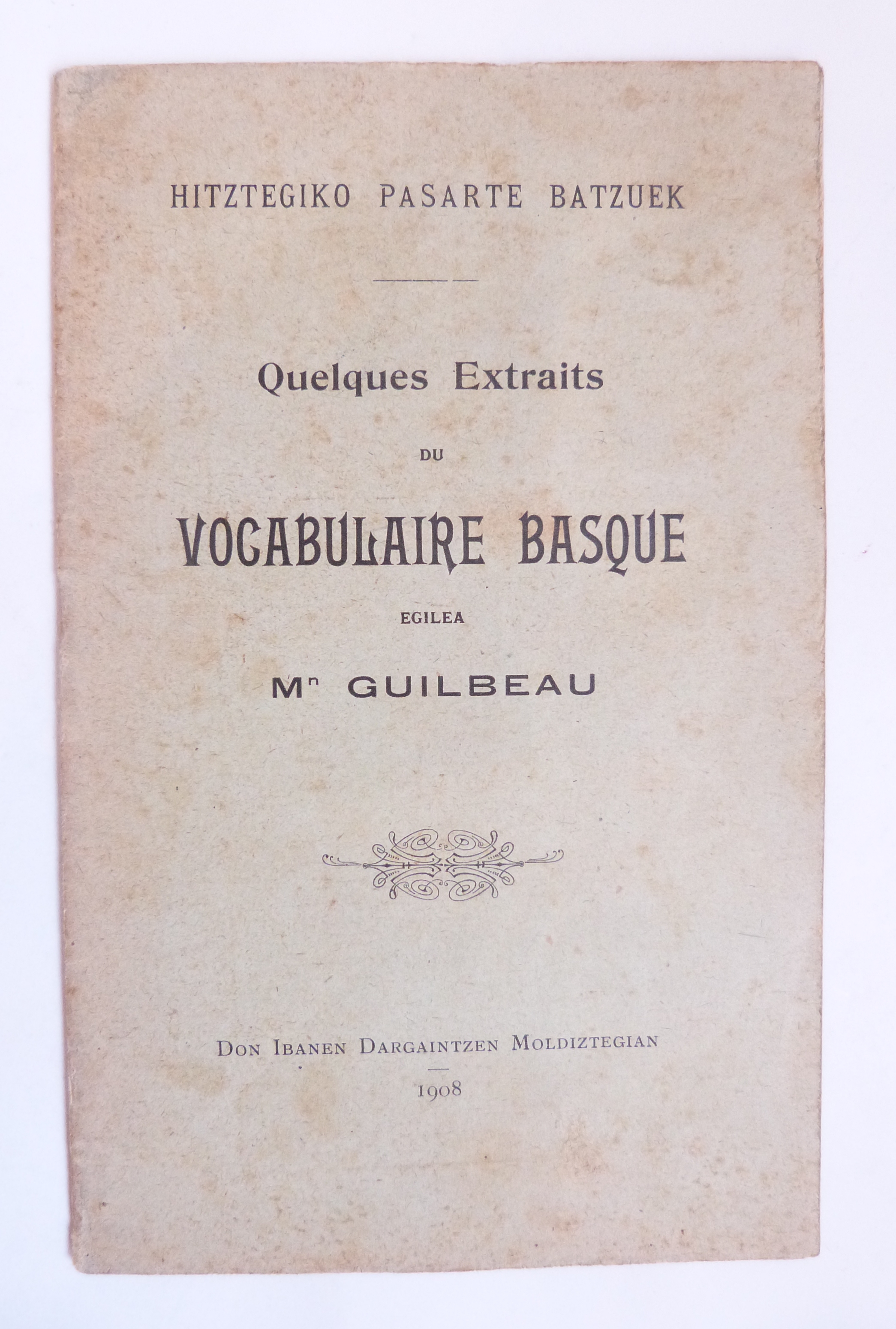 Quelques extraits du vocabulaire basque