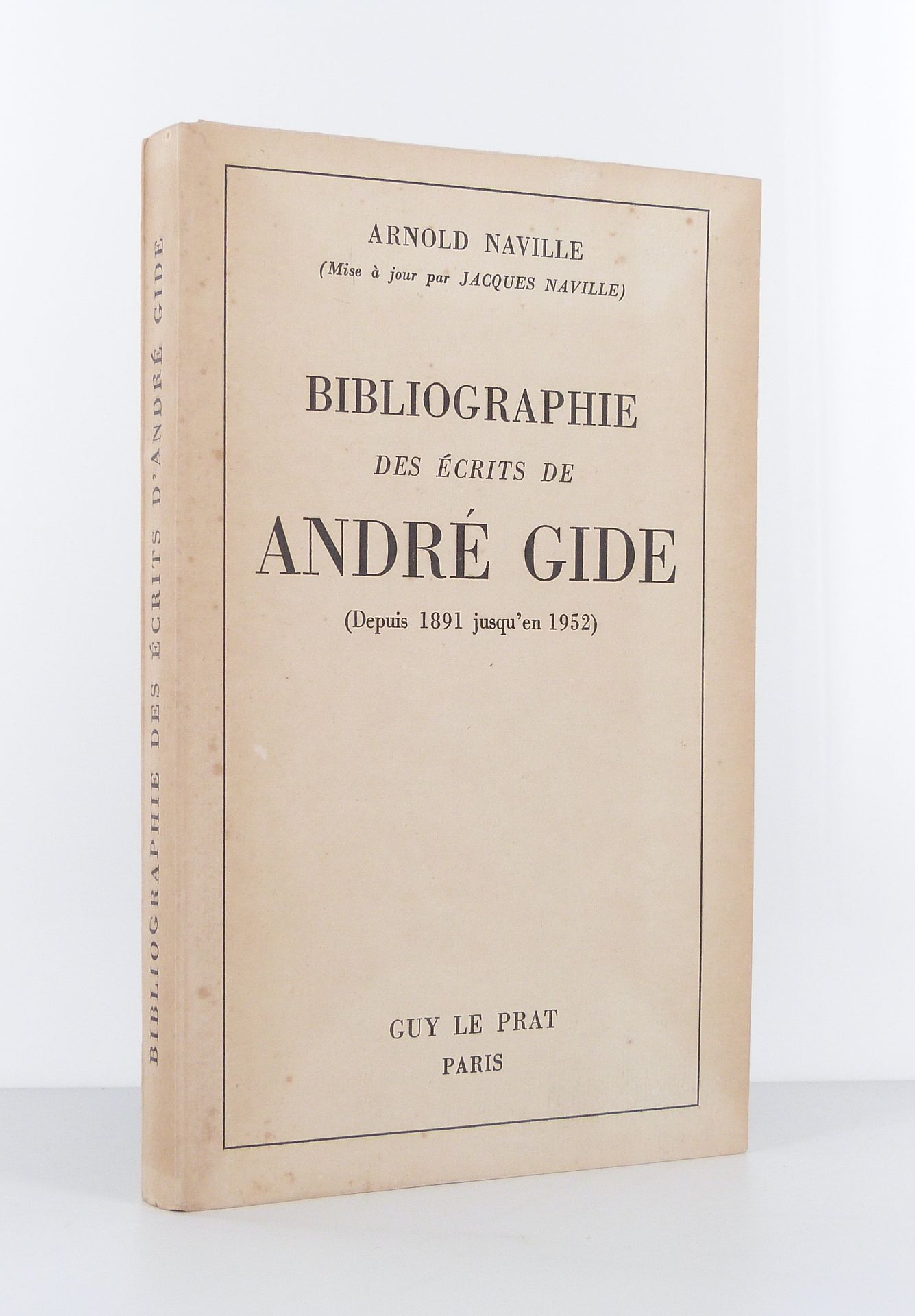 Bibliographie des écrits de André Gide (depuis 1891 jusqu'en 1952)