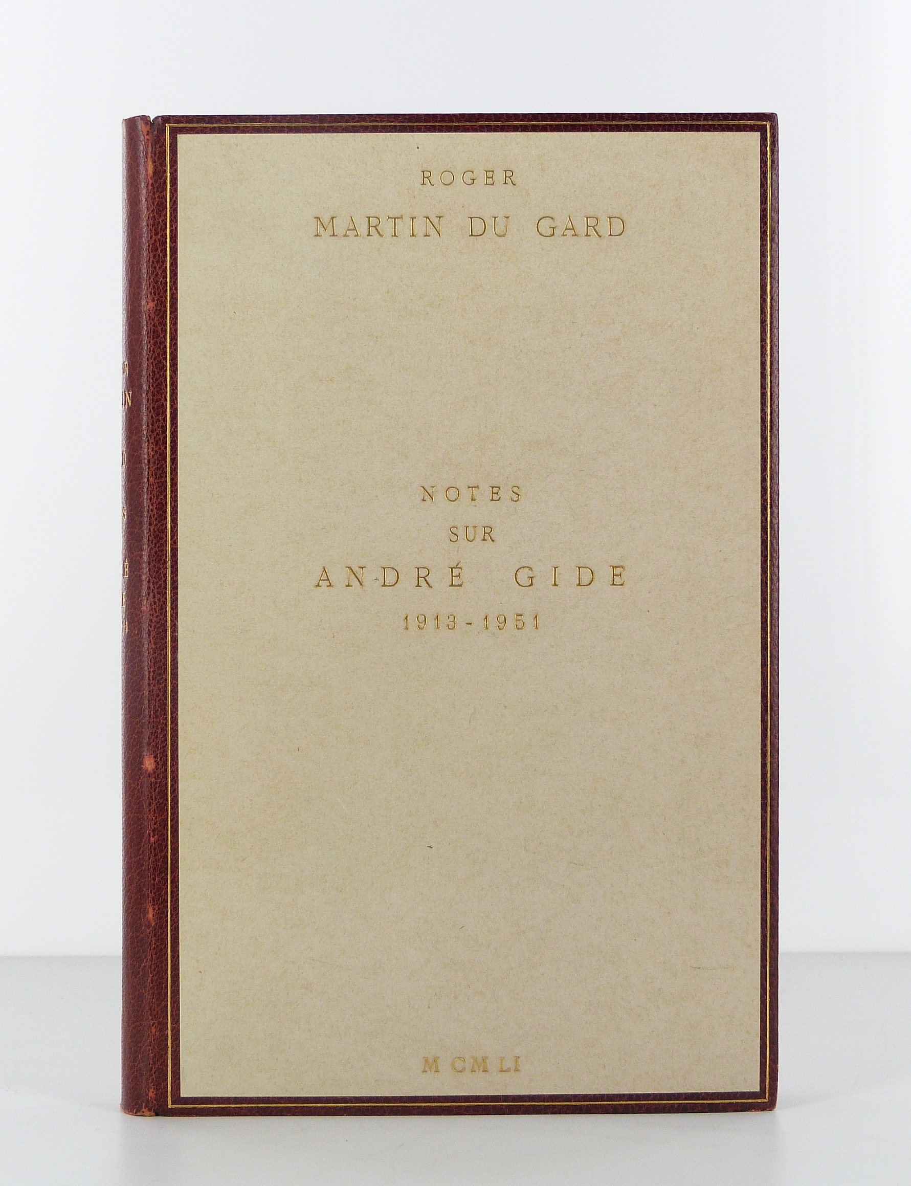 Notes sur André Gide. 1913-1951.