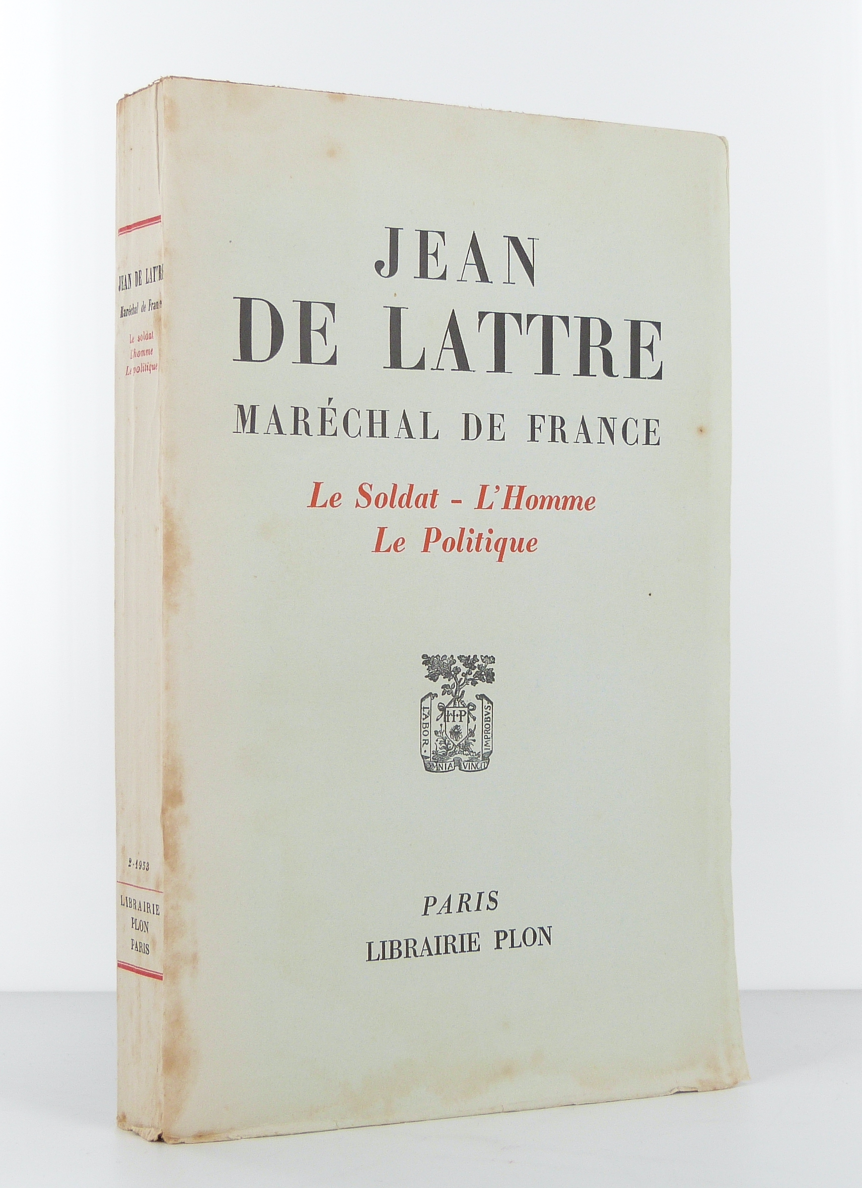 Jean de Lattre, Maréchal de France. 