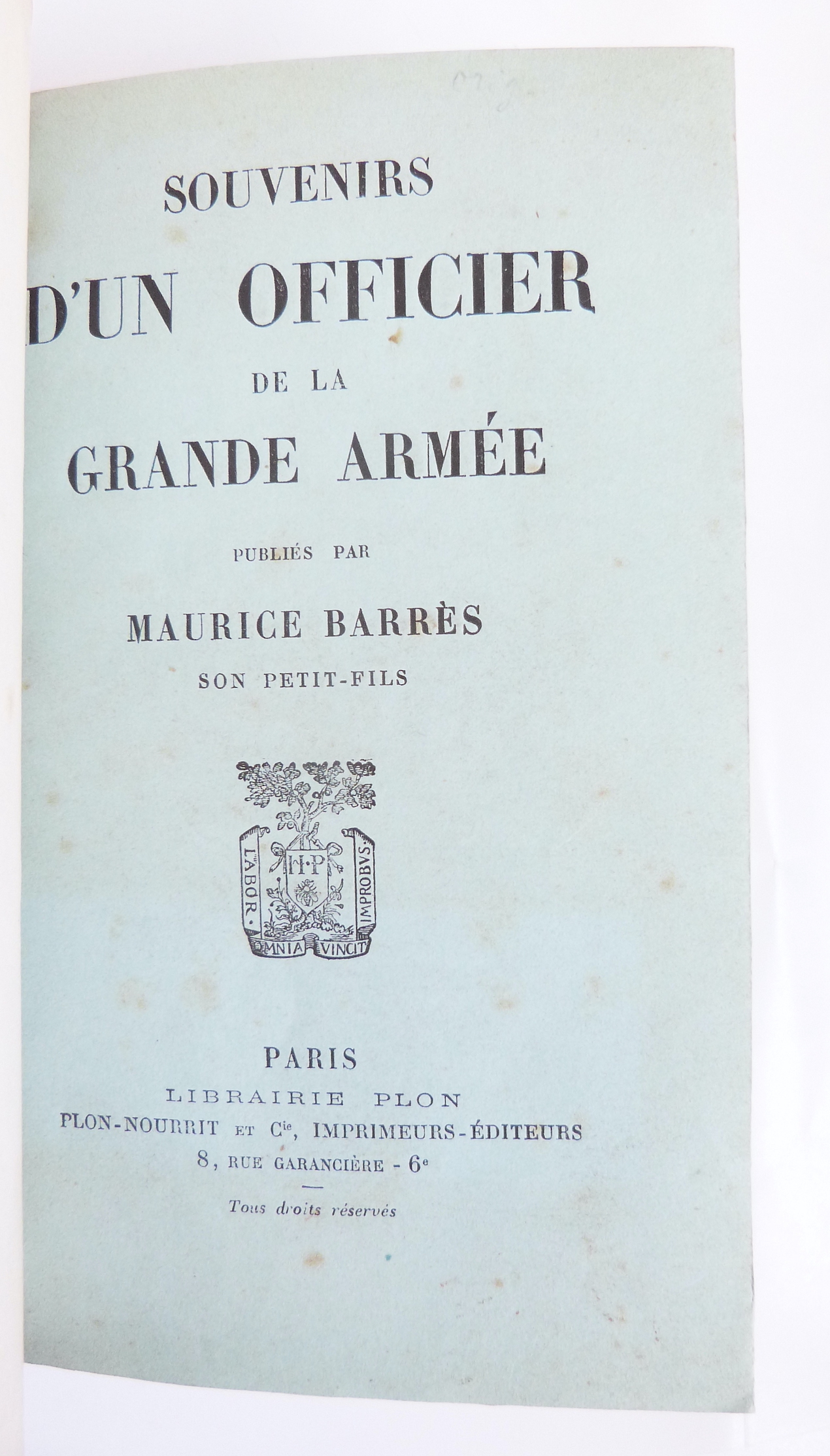 Souvenirs d'un officier la Grande Armée