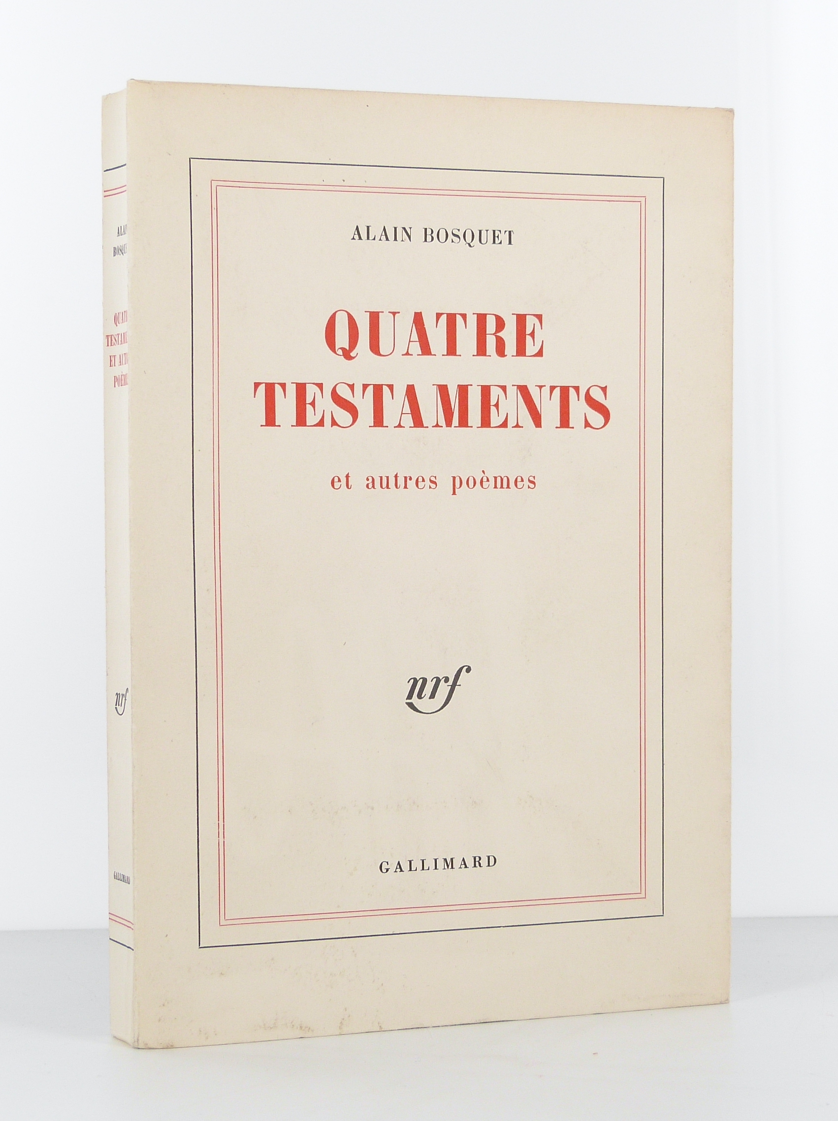 Quatre testaments et autres Poèmes.