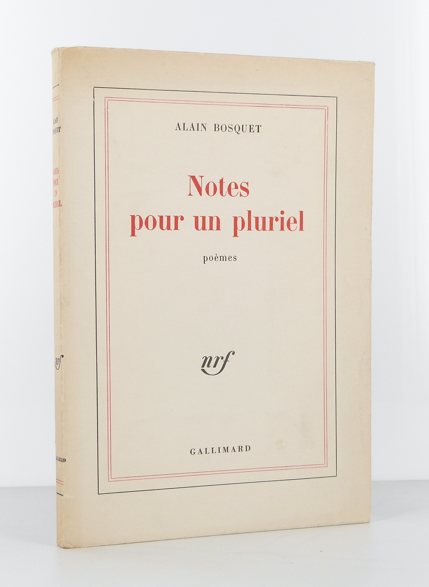 Notes pour un pluriel. Poèmes.