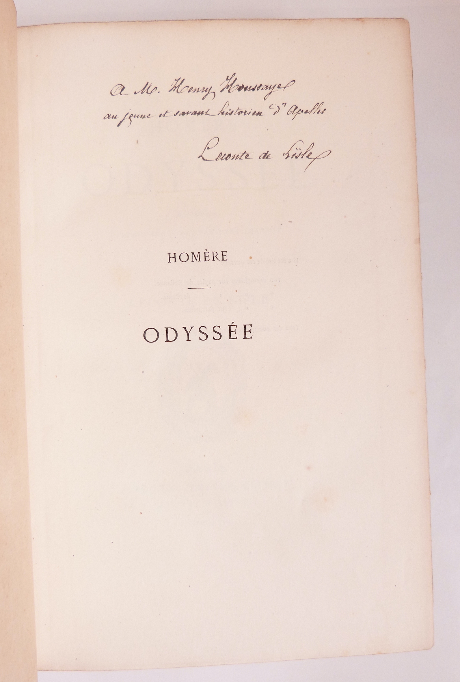 L'Iliade et l'Odyssée. Traduction par Leconte de Lisle.