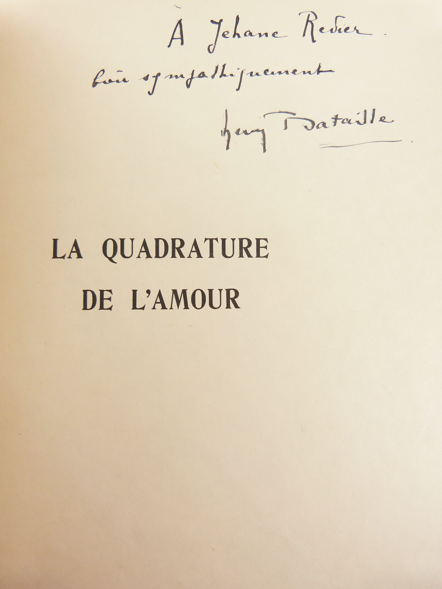 La quadrature de l'amour