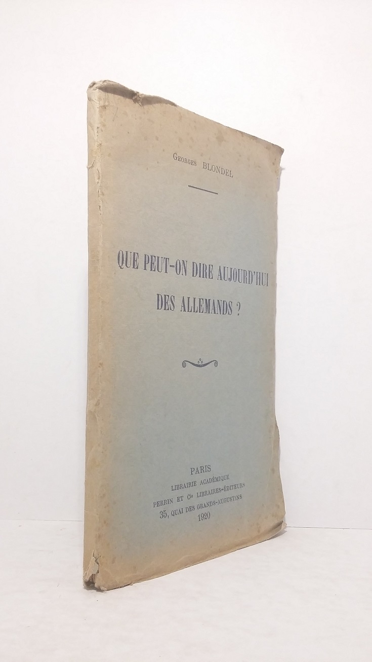 Que peut-on dire aujourd"hui des Allemands?