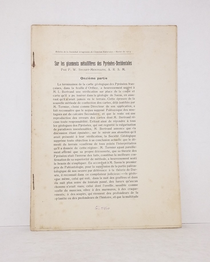 Sur les gisements métallifères des Pyrénées-Occidentales - Onzième partie